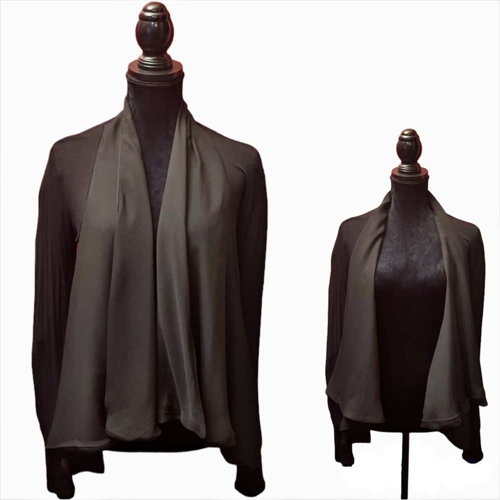 Maurices Long Sleeve Cardigan Black Loose Flowy Cardigan Cover Up Draped